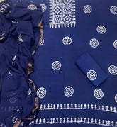 Block Print Elegant Cotton Suit Set - Yanchi